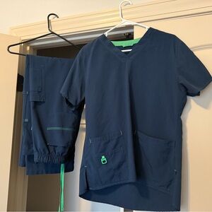 Navy Blue carhartt scrubs Set